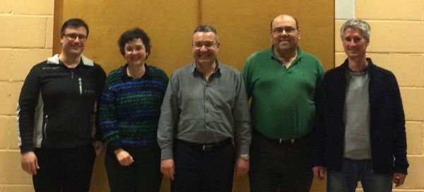 TVJ Vorstand 2015 (v.L.n.R. Torsten Tuttas, Irene Neumann, Stefan Wolf, Thomas Fischbach, René Falkenstein)